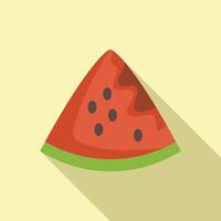 Delicious slice of watermelon on pastel background vector