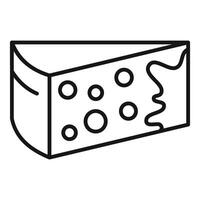 línea Arte ilustración de queso cuña vector