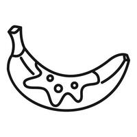 Black and white banana stars illustration vector
