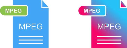 MPEG Icon Design vector