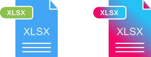 XLSX Icon Design vector