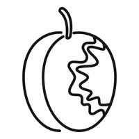 Simple peach line art icon vector