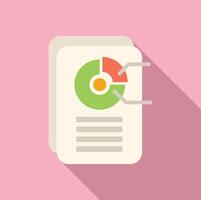 Flat design business report icon vector