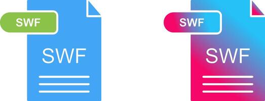 SWF Icon Design vector