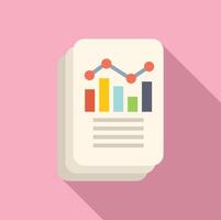 Colorful data report icon on pink background vector