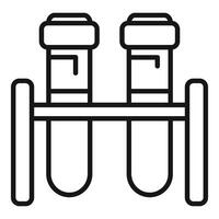 Test tubes in rack line icon vector