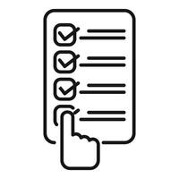 Checklist icon with hand cursor vector