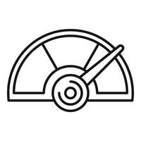 Speedometer icon line art illustration vector