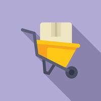 illustration of shopping cart with box vector