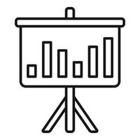 Business presentation chart icon on easel vector