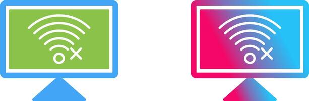 Disconnected Network Icon Design vector