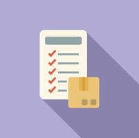 Flat design icon of checklist with credit card vector