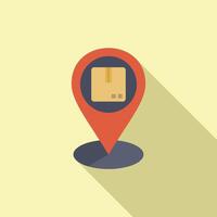 Package delivery location icon concept vector