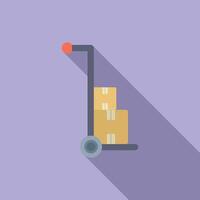 Hand truck with cardboard boxes illustration vector