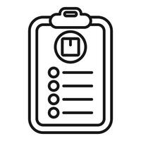 Outline of a medical clipboard icon vector