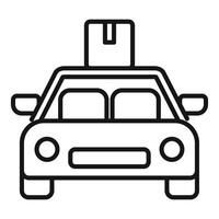 Taxi icon line art illustration vector