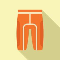 Flat design illustration of orange sport shorts vector