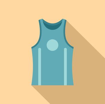 illustration of a blue tank top vector