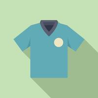 azul polo camisa plano diseño ilustración vector