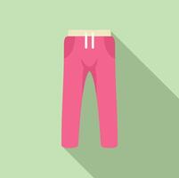 Flat design illustration of pink sports pants vector