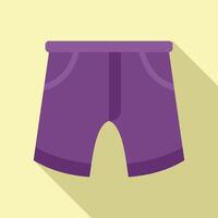 ilustración de púrpura pantalones cortos en amarillo antecedentes vector