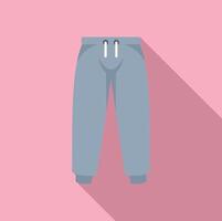 illustration of blue sweatpants on pink background vector