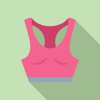 Pink sports bra flat design illustration vector