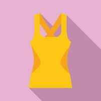 Flat design yellow tank top on pink background vector