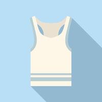 Flat design illustration of a white tank top vector