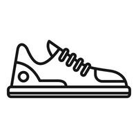 Modern sneaker line art icon vector