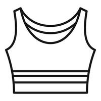 Line art sports bra icon vector