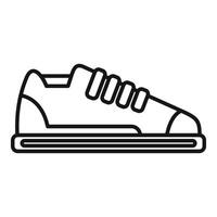 sencillo negro y blanco línea dibujo de un clásico zapatilla de deporte, adecuado para varios diseño usos vector