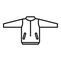 Minimalist line art design of a zipup jacket vector