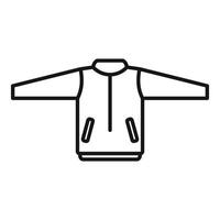Minimalist line art design of a zipup jacket vector