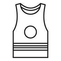 Line art illustration of a sleeveless tank top vector