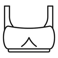 Outline drawing of a sports bra vector