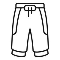 Outline illustration of casual shorts vector