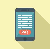 graphic of a smartphone displaying a payment interface with a 'pay' button vector