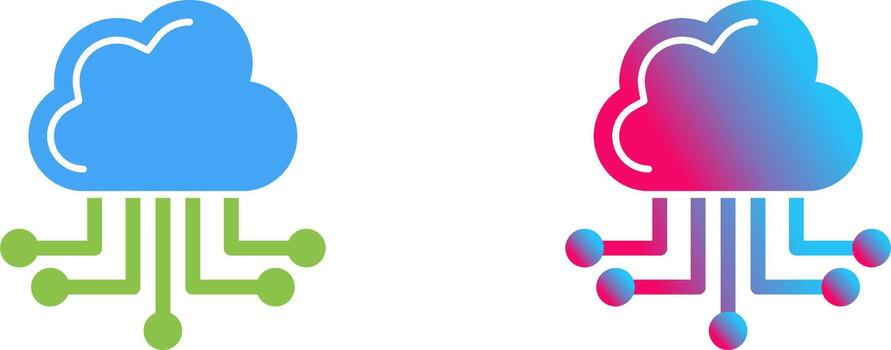 Cloud Computing Icon Design vector