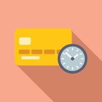 Credit card time management concept vector