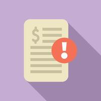 Unexpected expense alert on financial document vector