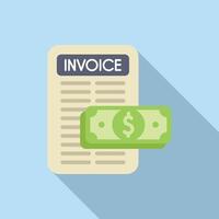 Flat design invoice and money illustration vector