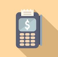 Flat design illustration of a calculator with a dollar sign vector