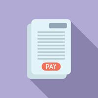 Flat design illustration of payment document icon vector