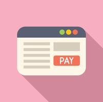 Online payment interface concept illustration vector