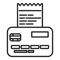 Outline icon of a cash register machine vector