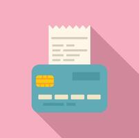 Flat design illustration of credit card and receipt vector