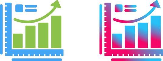 Growth Chart Icon Design vector