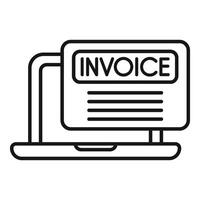 Digital invoice icon on laptop screen vector