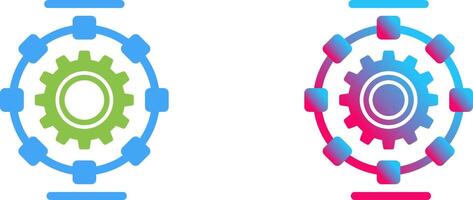 Automated Process Icon Design vector